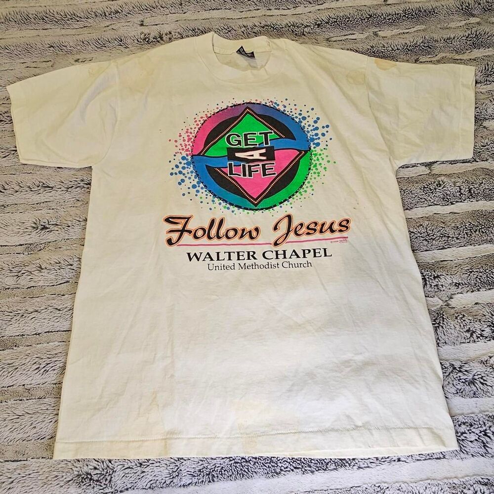 Fruit-of-the-loom Men's White and Cream T-shirt